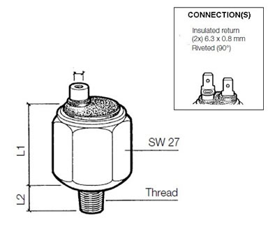 VDO Pressure switch 0.30 Bar